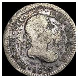 1809 Mexico Spanish Colony Silver 1/2 Real