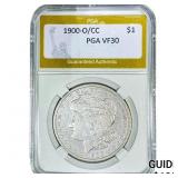 1900-O/CC Morgan Silver Dollar PGA VF30