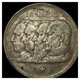 1951 Belguim SIlver 100 Francs .835oz ASW