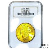 1904 $20 Gold Double Eagle NGC MS64