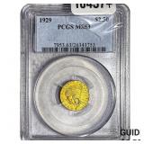1929 $2.50 Gold Quarter Eagle PCGS MS63