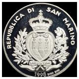 1998 San Marino Silver 5000 Lire Proof