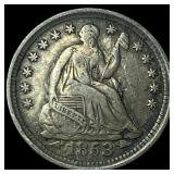 1853 Arrows Seated Liberty Half Dime NEARLY  UNCI