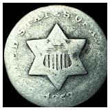 1853 Silver Three-Cent Piece NICELY  CIRCULATED