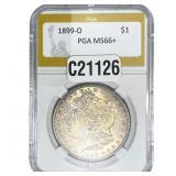 1899-O Morgan Silver Dollar PGA MS66+