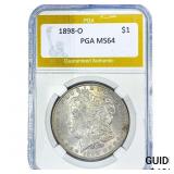 1898-O Morgan Silver Dollar PGA MS64