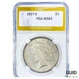 1927-S Silver Peace Dollar PGA MS63