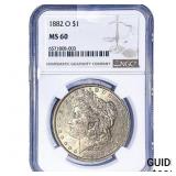 1882-O Morgan Silver Dollar NGC MS60