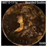 1807 O-111a Bearded Goddess Capped Bust HalfDollar