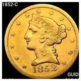 1852-C $5 Gold Half Eagle CHOICE AU
