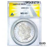 1880-S Morgan Silver Dollar ANACS MS63