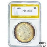 1921 Morgan Silver Dollar PGA MS66