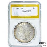 1882-O Morgan Silver Dollar PGA MS65
