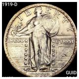 1919-D Standing Liberty Quarter CHOICE AU