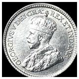 1917 Canada Silver 5 Cents ABOUT UNCIRCULATED