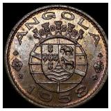 1958 Angola Bronze 50 Centavos Type 1