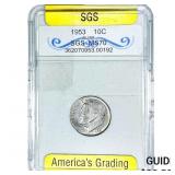 1953 Roosevelt Dime SGS MS70