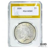 1926 Silver Peace Dollar PGA MS64