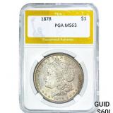 1878 Morgan Silver Dollar PGA MS63