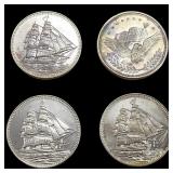 [4 Coins] Silver Trade Unit 1 Troy oz