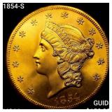 1854-S $20 Gold Double Eagle GEM BU