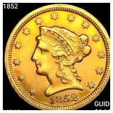 1852 $2.50 Gold Quarter Eagle UNCIRCULATED