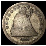 1862 Silver Seated Liberty Quarter NICELY  CIRCUL