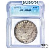 1890-O Morgan Silver Dollar ICG MS64