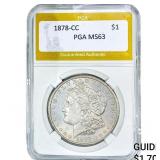 1878-CC Morgan Silver Dollar PGA MS63