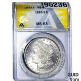 1882-S Morgan Silver Dollar ANACS MS63