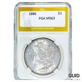 1886 Morgan Silver Dollar PGA MS63