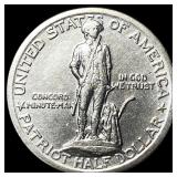 1925 Silver Lexington-Concord Half Dollar CHOICE B