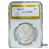 1884-CC Morgan Silver Dollar PGA MS63