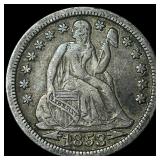 1853 Arrows Seated Liberty Dime NEARLY  UNCIRCULA