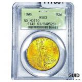 1908 $20 Gold Double Eagle PCGS MS63 No Motto