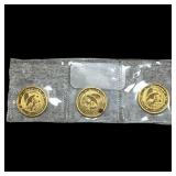 3 1988 Gold Pandas 1/20 oz 5Y