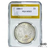1886-S Morgan Silver Dollar PGA MS63