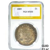 1889 Morgan Silver Dollar PGA MS66