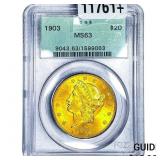 1903 $20 Gold Double Eagle PCGS MS63