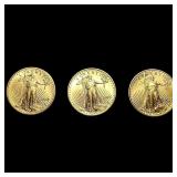 3 2022-2023 1/10 oz $5 Gold Eagles