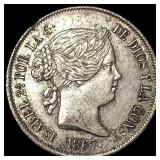 1867 Spain Silver 40 Centimos