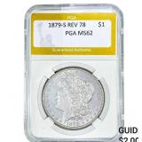 1879-S Rev 78 Morgan Silver Dollar PGA MS62