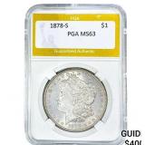 1878-S Morgan Silver Dollar PGA MS63