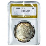 1878 7/8TF Morgan Silver Dollar PGA MS63