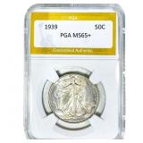 1939 Walking Liberty Half Dollar PGA MS65+