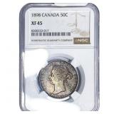 1898 Canada Silver 50C NGC XF45