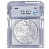 1999 Silver Eagle ICG MS70