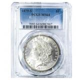1879-S Morgan Silver Dollar PCGS MS64