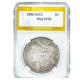 1900-O/CC Morgan Silver Dollar PGA VF35