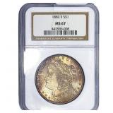 1882-S Morgan Silver Dollar NGC MS67